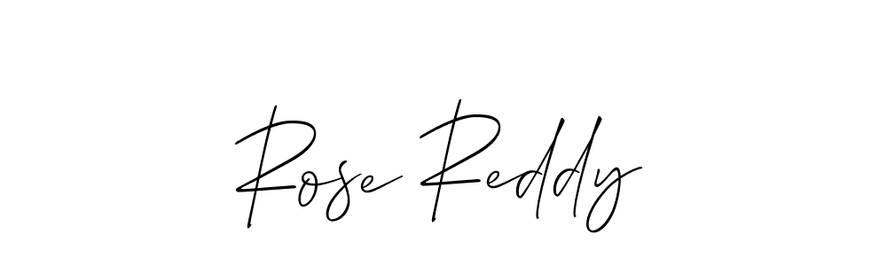 The best way (Allison_Script) to make a short signature is to pick only two or three words in your name. The name Rose Reddy include a total of six letters. For converting this name. Rose Reddy signature style 2 images and pictures png