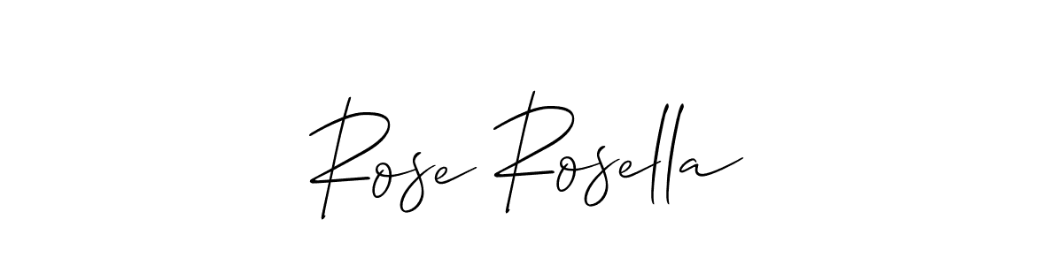 The best way (Allison_Script) to make a short signature is to pick only two or three words in your name. The name Rose Rosella include a total of six letters. For converting this name. Rose Rosella signature style 2 images and pictures png