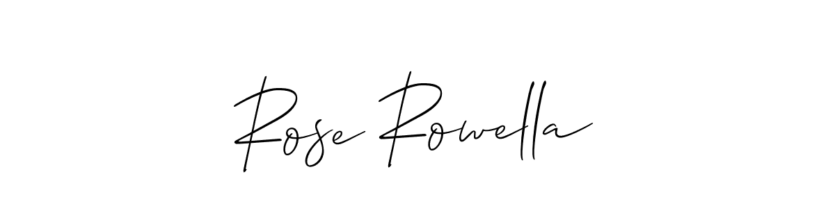 The best way (Allison_Script) to make a short signature is to pick only two or three words in your name. The name Rose Rowella include a total of six letters. For converting this name. Rose Rowella signature style 2 images and pictures png