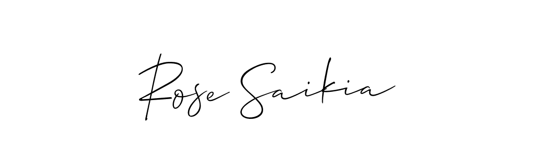 Design your own signature with our free online signature maker. With this signature software, you can create a handwritten (Allison_Script) signature for name Rose Saikia. Rose Saikia signature style 2 images and pictures png