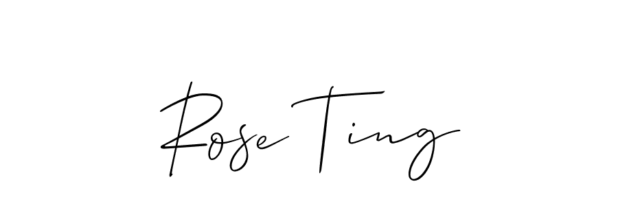 Use a signature maker to create a handwritten signature online. With this signature software, you can design (Allison_Script) your own signature for name Rose Ting. Rose Ting signature style 2 images and pictures png