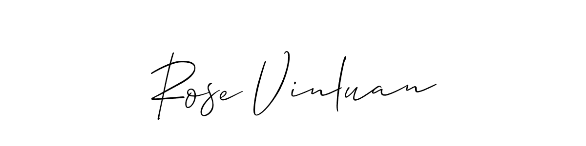 Also we have Rose Vinluan name is the best signature style. Create professional handwritten signature collection using Allison_Script autograph style. Rose Vinluan signature style 2 images and pictures png