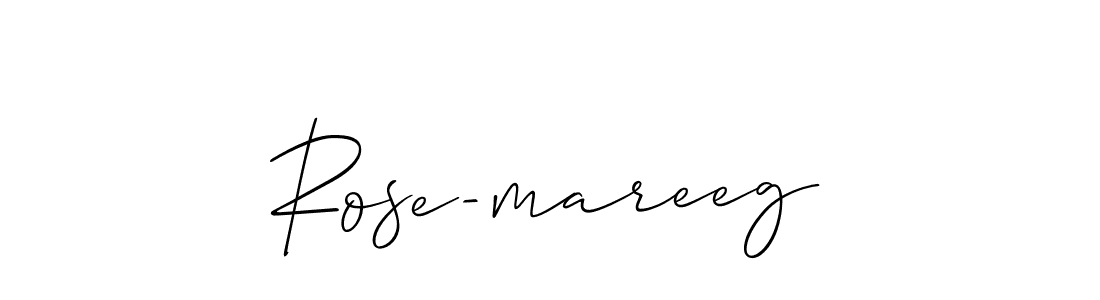 How to make Rose-mareeg name signature. Use Allison_Script style for creating short signs online. This is the latest handwritten sign. Rose-mareeg signature style 2 images and pictures png