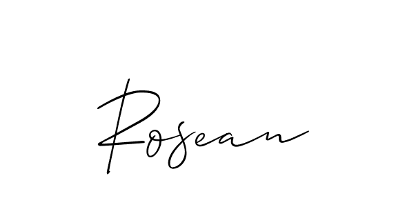 Make a beautiful signature design for name Rosean. With this signature (Allison_Script) style, you can create a handwritten signature for free. Rosean signature style 2 images and pictures png