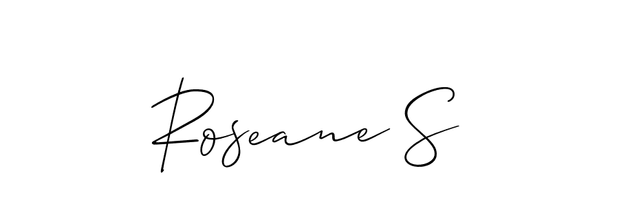 Also we have Roseane S name is the best signature style. Create professional handwritten signature collection using Allison_Script autograph style. Roseane S signature style 2 images and pictures png