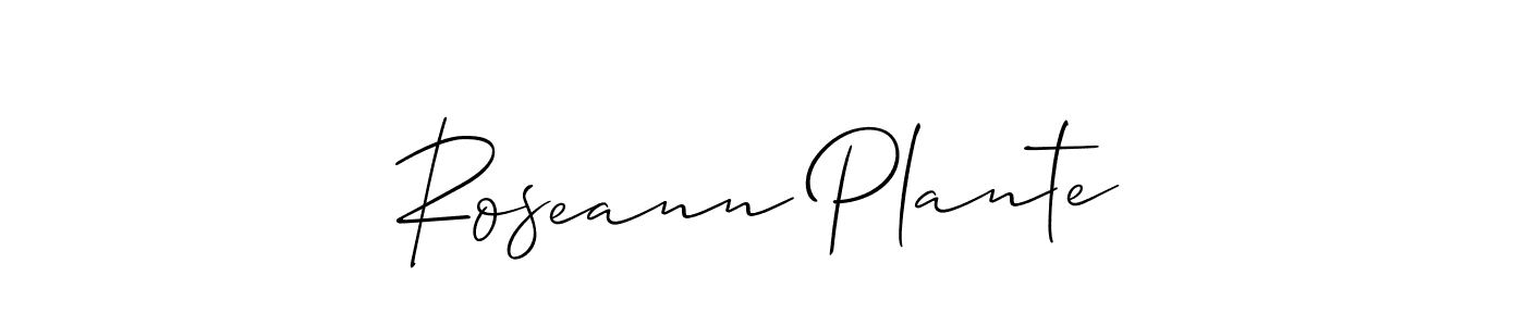 Create a beautiful signature design for name Roseann Plante. With this signature (Allison_Script) fonts, you can make a handwritten signature for free. Roseann Plante signature style 2 images and pictures png