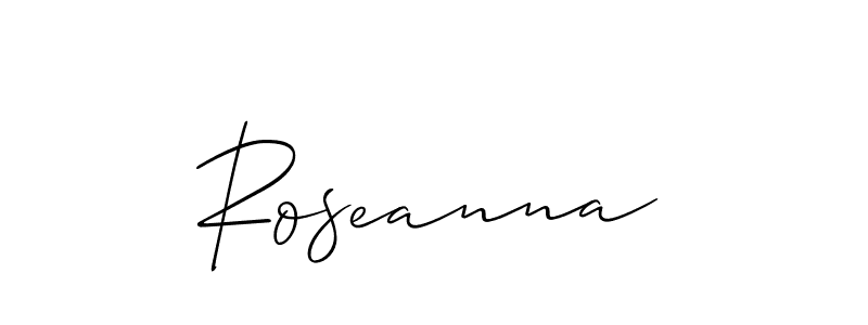 You should practise on your own different ways (Allison_Script) to write your name (Roseanna) in signature. don't let someone else do it for you. Roseanna signature style 2 images and pictures png