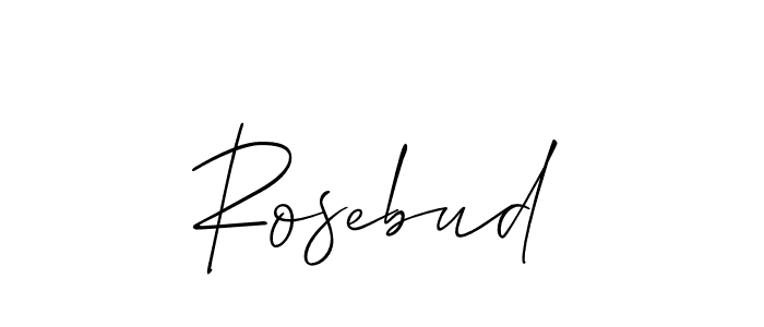 How to make Rosebud signature? Allison_Script is a professional autograph style. Create handwritten signature for Rosebud name. Rosebud signature style 2 images and pictures png