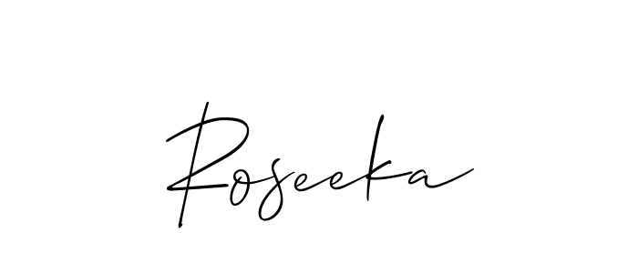 Once you've used our free online signature maker to create your best signature Allison_Script style, it's time to enjoy all of the benefits that Roseeka name signing documents. Roseeka signature style 2 images and pictures png