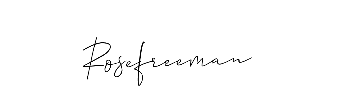 The best way (Allison_Script) to make a short signature is to pick only two or three words in your name. The name Rosefreeman include a total of six letters. For converting this name. Rosefreeman signature style 2 images and pictures png