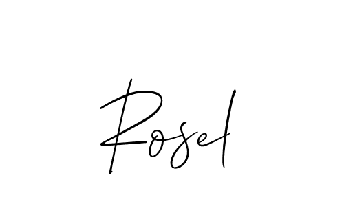 How to make Rosel signature? Allison_Script is a professional autograph style. Create handwritten signature for Rosel name. Rosel signature style 2 images and pictures png