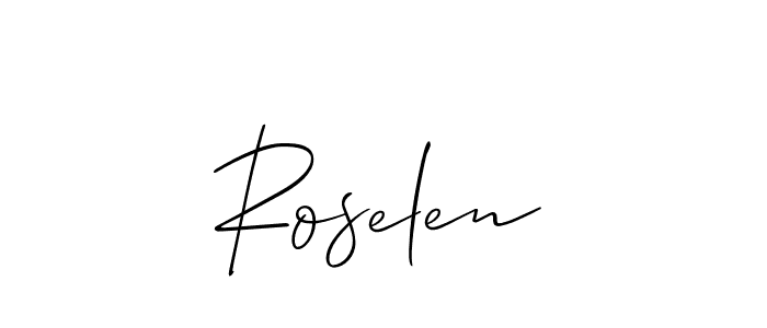 Also You can easily find your signature by using the search form. We will create Roselen name handwritten signature images for you free of cost using Allison_Script sign style. Roselen signature style 2 images and pictures png