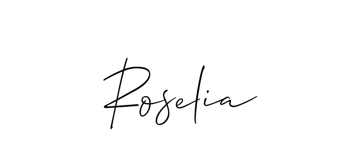 The best way (Allison_Script) to make a short signature is to pick only two or three words in your name. The name Roselia include a total of six letters. For converting this name. Roselia signature style 2 images and pictures png