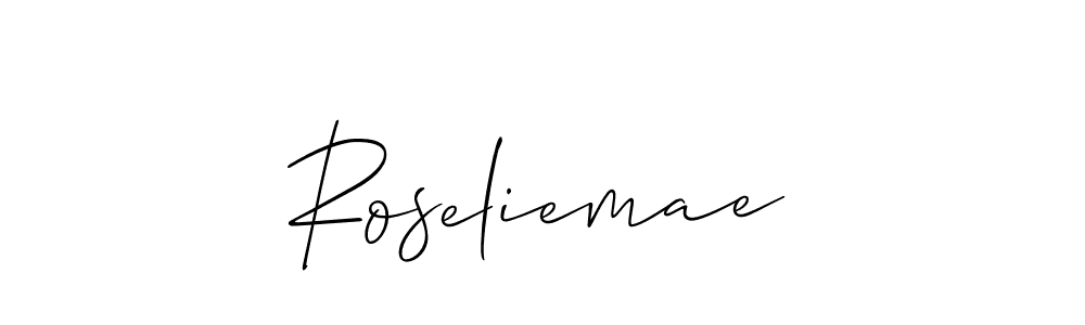 Design your own signature with our free online signature maker. With this signature software, you can create a handwritten (Allison_Script) signature for name Roseliemae. Roseliemae signature style 2 images and pictures png