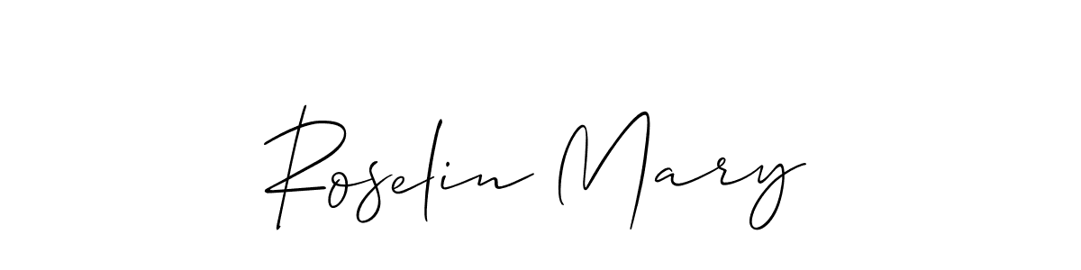 You should practise on your own different ways (Allison_Script) to write your name (Roselin Mary) in signature. don't let someone else do it for you. Roselin Mary signature style 2 images and pictures png