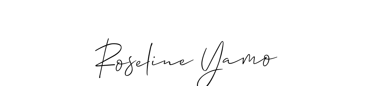 How to make Roseline Yamo name signature. Use Allison_Script style for creating short signs online. This is the latest handwritten sign. Roseline Yamo signature style 2 images and pictures png