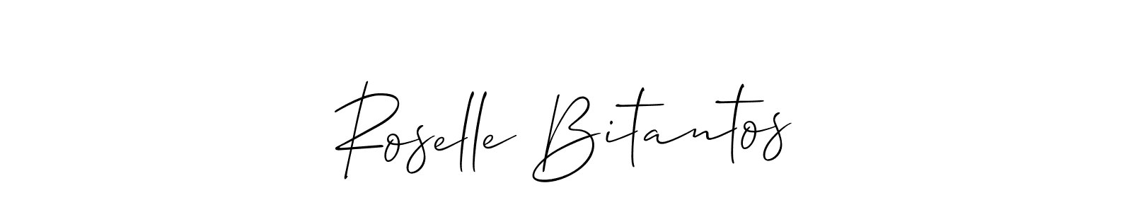 Roselle Bitantos stylish signature style. Best Handwritten Sign (Allison_Script) for my name. Handwritten Signature Collection Ideas for my name Roselle Bitantos. Roselle Bitantos signature style 2 images and pictures png