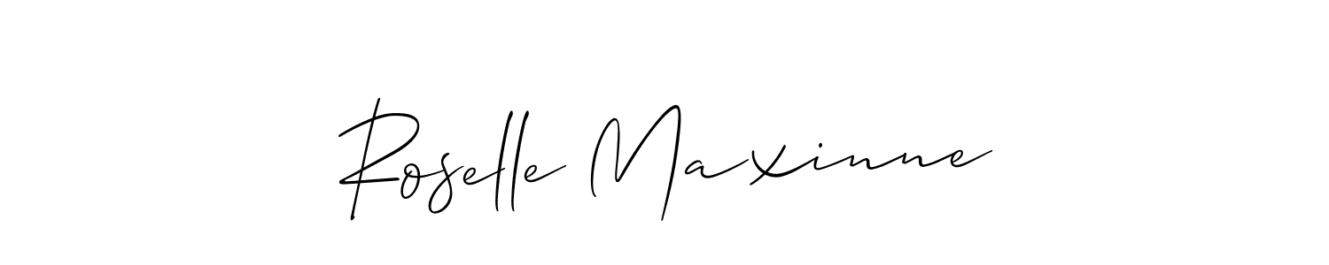 Make a short Roselle Maxinne signature style. Manage your documents anywhere anytime using Allison_Script. Create and add eSignatures, submit forms, share and send files easily. Roselle Maxinne signature style 2 images and pictures png
