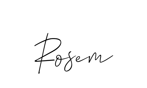 Use a signature maker to create a handwritten signature online. With this signature software, you can design (Allison_Script) your own signature for name Rosem. Rosem signature style 2 images and pictures png