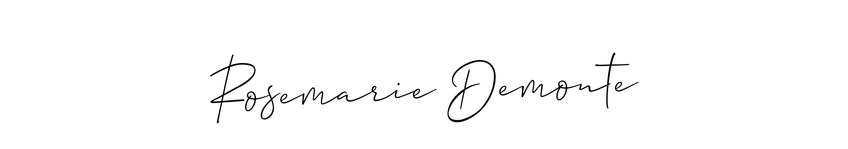 You should practise on your own different ways (Allison_Script) to write your name (Rosemarie Demonte) in signature. don't let someone else do it for you. Rosemarie Demonte signature style 2 images and pictures png