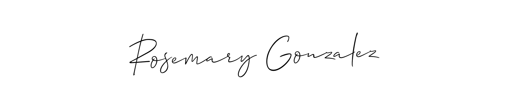 Make a beautiful signature design for name Rosemary Gonzalez. With this signature (Allison_Script) style, you can create a handwritten signature for free. Rosemary Gonzalez signature style 2 images and pictures png