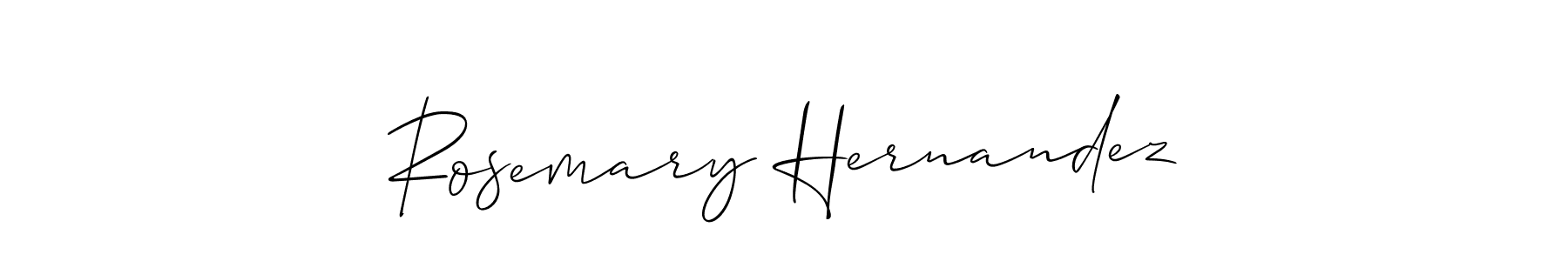 You should practise on your own different ways (Allison_Script) to write your name (Rosemary Hernandez) in signature. don't let someone else do it for you. Rosemary Hernandez signature style 2 images and pictures png