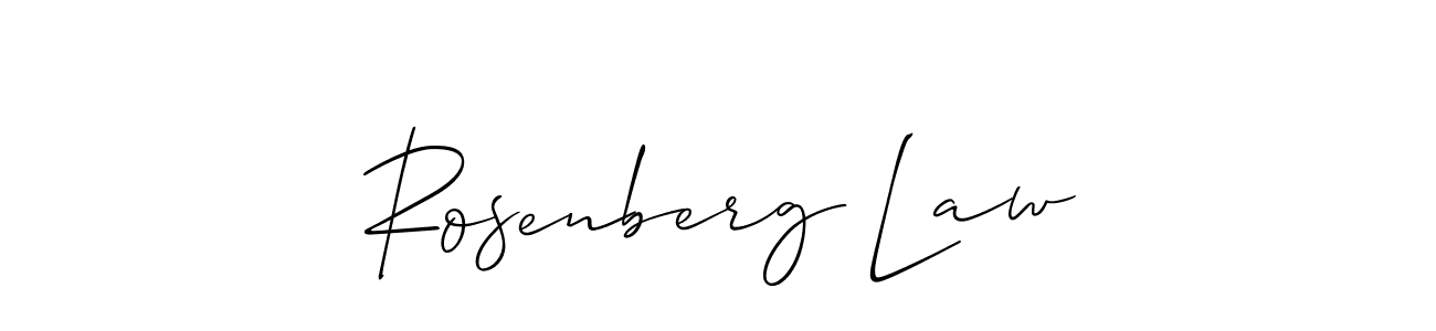 Create a beautiful signature design for name Rosenberg Law. With this signature (Allison_Script) fonts, you can make a handwritten signature for free. Rosenberg Law signature style 2 images and pictures png