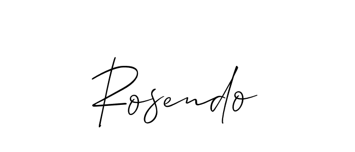 Design your own signature with our free online signature maker. With this signature software, you can create a handwritten (Allison_Script) signature for name Rosendo. Rosendo signature style 2 images and pictures png