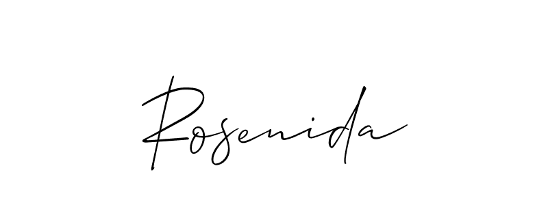 You can use this online signature creator to create a handwritten signature for the name Rosenida. This is the best online autograph maker. Rosenida signature style 2 images and pictures png