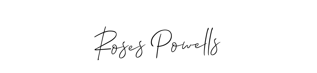 Design your own signature with our free online signature maker. With this signature software, you can create a handwritten (Allison_Script) signature for name Roses Powells. Roses Powells signature style 2 images and pictures png