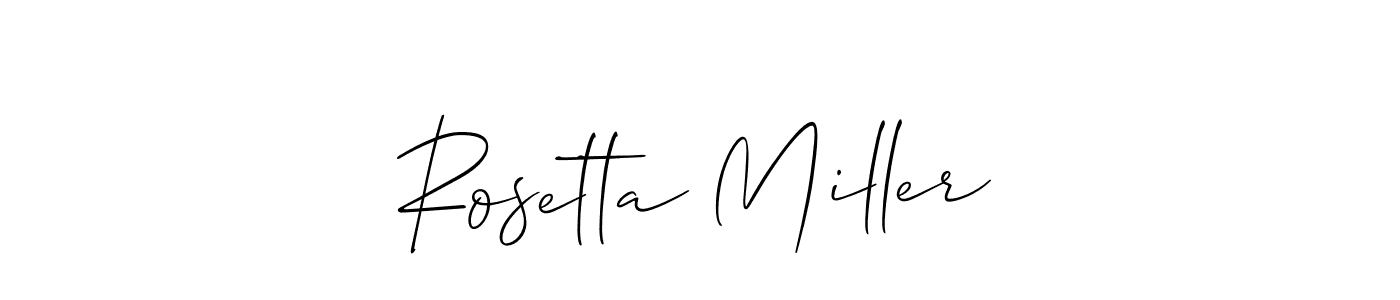 This is the best signature style for the Rosetta Miller name. Also you like these signature font (Allison_Script). Mix name signature. Rosetta Miller signature style 2 images and pictures png