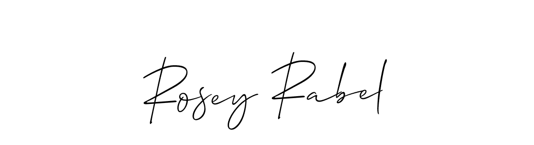 Design your own signature with our free online signature maker. With this signature software, you can create a handwritten (Allison_Script) signature for name Rosey Rabel. Rosey Rabel signature style 2 images and pictures png