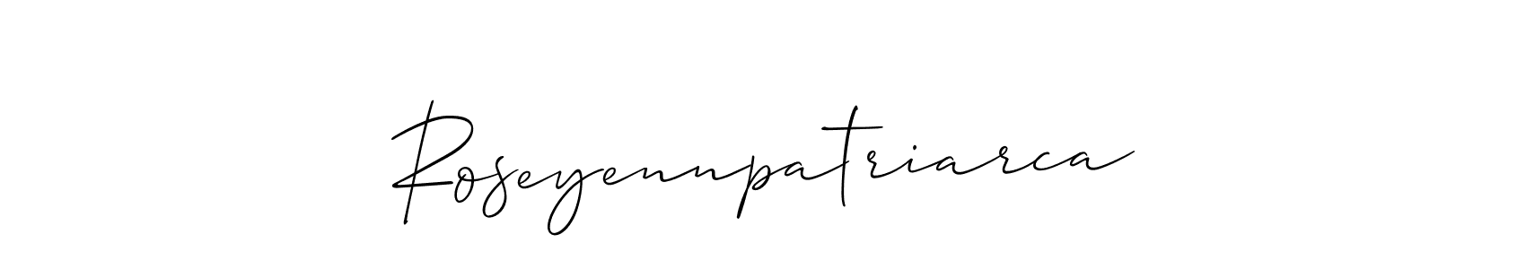 if you are searching for the best signature style for your name Roseyennpatriarca. so please give up your signature search. here we have designed multiple signature styles  using Allison_Script. Roseyennpatriarca signature style 2 images and pictures png