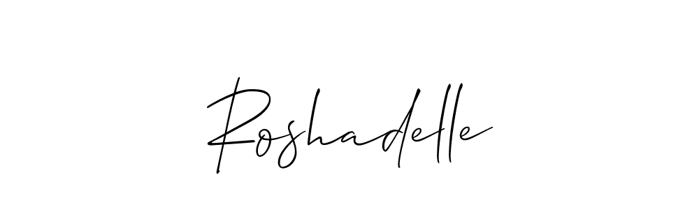 How to make Roshadelle signature? Allison_Script is a professional autograph style. Create handwritten signature for Roshadelle name. Roshadelle signature style 2 images and pictures png