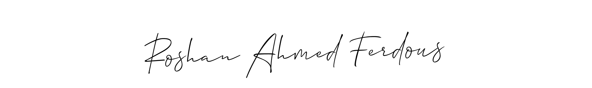 if you are searching for the best signature style for your name Roshan Ahmed Ferdous. so please give up your signature search. here we have designed multiple signature styles  using Allison_Script. Roshan Ahmed Ferdous signature style 2 images and pictures png