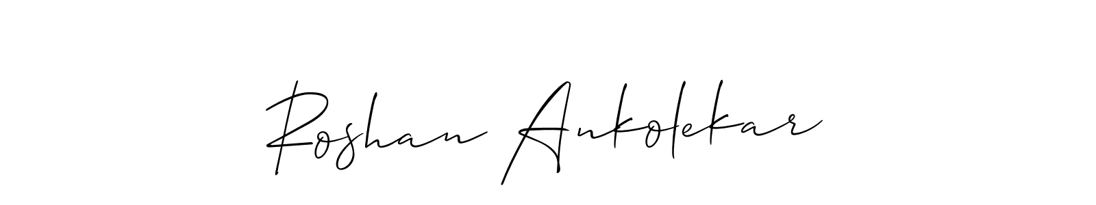 Also we have Roshan Ankolekar name is the best signature style. Create professional handwritten signature collection using Allison_Script autograph style. Roshan Ankolekar signature style 2 images and pictures png