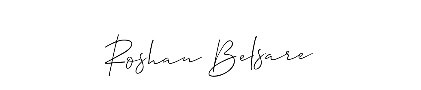 This is the best signature style for the Roshan Belsare name. Also you like these signature font (Allison_Script). Mix name signature. Roshan Belsare signature style 2 images and pictures png