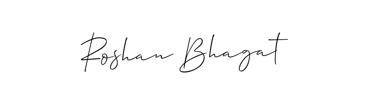 Also we have Roshan Bhagat name is the best signature style. Create professional handwritten signature collection using Allison_Script autograph style. Roshan Bhagat signature style 2 images and pictures png
