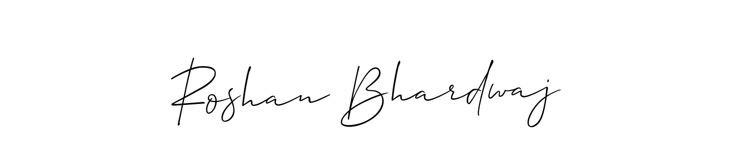 Create a beautiful signature design for name Roshan Bhardwaj. With this signature (Allison_Script) fonts, you can make a handwritten signature for free. Roshan Bhardwaj signature style 2 images and pictures png