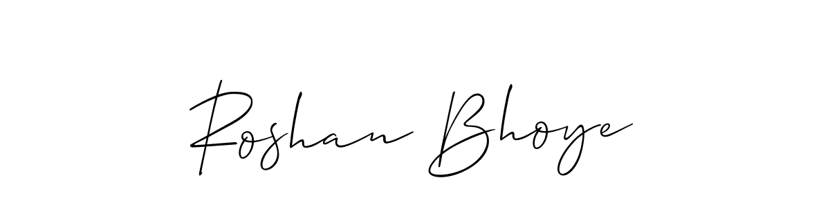 Use a signature maker to create a handwritten signature online. With this signature software, you can design (Allison_Script) your own signature for name Roshan Bhoye. Roshan Bhoye signature style 2 images and pictures png