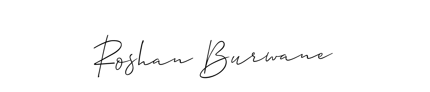 Create a beautiful signature design for name Roshan Burwane. With this signature (Allison_Script) fonts, you can make a handwritten signature for free. Roshan Burwane signature style 2 images and pictures png