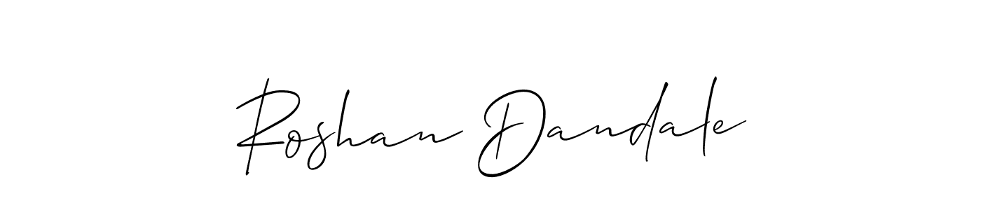 This is the best signature style for the Roshan Dandale name. Also you like these signature font (Allison_Script). Mix name signature. Roshan Dandale signature style 2 images and pictures png