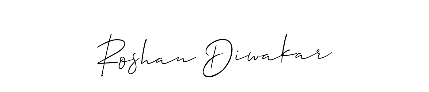 Roshan Diwakar stylish signature style. Best Handwritten Sign (Allison_Script) for my name. Handwritten Signature Collection Ideas for my name Roshan Diwakar. Roshan Diwakar signature style 2 images and pictures png