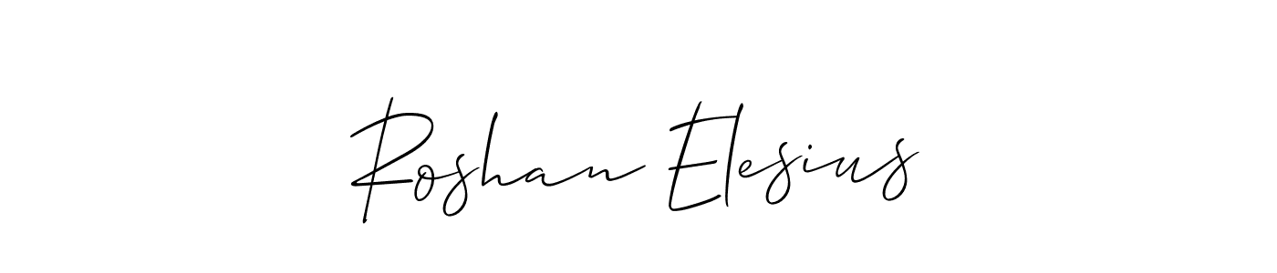 Similarly Allison_Script is the best handwritten signature design. Signature creator online .You can use it as an online autograph creator for name Roshan Elesius. Roshan Elesius signature style 2 images and pictures png