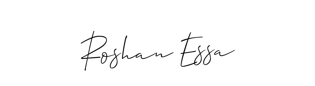 Design your own signature with our free online signature maker. With this signature software, you can create a handwritten (Allison_Script) signature for name Roshan Essa. Roshan Essa signature style 2 images and pictures png