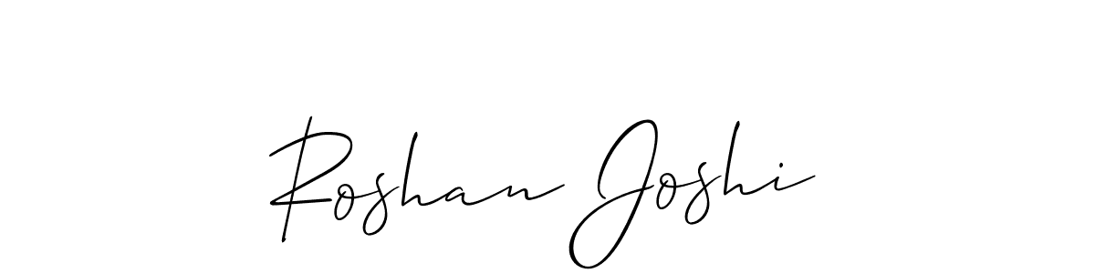 if you are searching for the best signature style for your name Roshan Joshi. so please give up your signature search. here we have designed multiple signature styles  using Allison_Script. Roshan Joshi signature style 2 images and pictures png