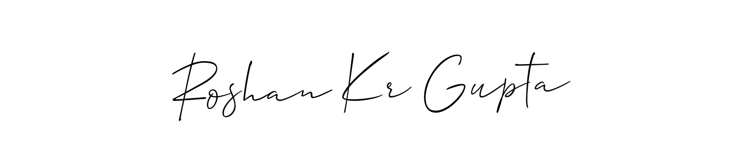 Create a beautiful signature design for name Roshan Kr Gupta. With this signature (Allison_Script) fonts, you can make a handwritten signature for free. Roshan Kr Gupta signature style 2 images and pictures png