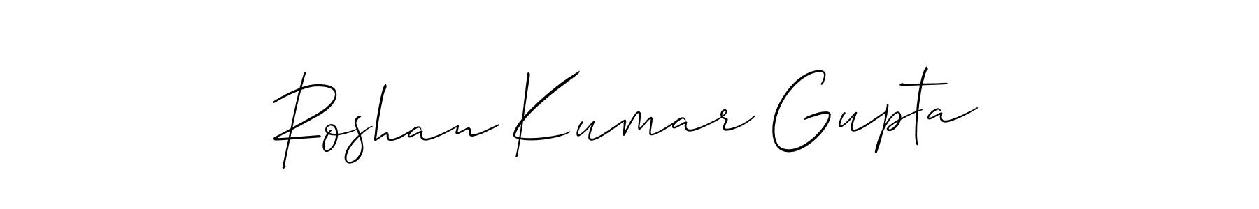 Make a beautiful signature design for name Roshan Kumar Gupta. With this signature (Allison_Script) style, you can create a handwritten signature for free. Roshan Kumar Gupta signature style 2 images and pictures png
