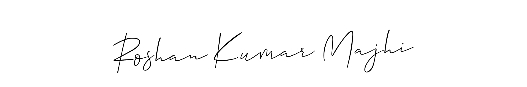 How to Draw Roshan Kumar Majhi signature style? Allison_Script is a latest design signature styles for name Roshan Kumar Majhi. Roshan Kumar Majhi signature style 2 images and pictures png