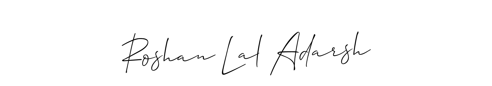Design your own signature with our free online signature maker. With this signature software, you can create a handwritten (Allison_Script) signature for name Roshan Lal Adarsh. Roshan Lal Adarsh signature style 2 images and pictures png